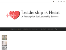 Tablet Screenshot of leadershipisheart.com